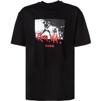 HUGO Herren T-Shirt schwarz Baumwolle von HUGO