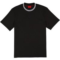 HUGO Herren T-Shirt schwarz Baumwolle von HUGO