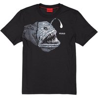 HUGO Herren T-Shirt schwarz Baumwolle von HUGO