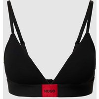 HUGO Triangel-BH mit Label-Patch Modell 'Triangle Red Label' in Black, Größe L von HUGO