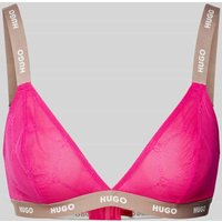 HUGO Triangel-BH mit elastischem Label-Bund Modell 'SPORTY' in Pink, Größe S von HUGO