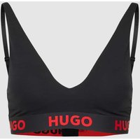 HUGO Triangel-BH mit elastischem Logo-Bund Modell 'SPORTY' in Black, Größe L von HUGO