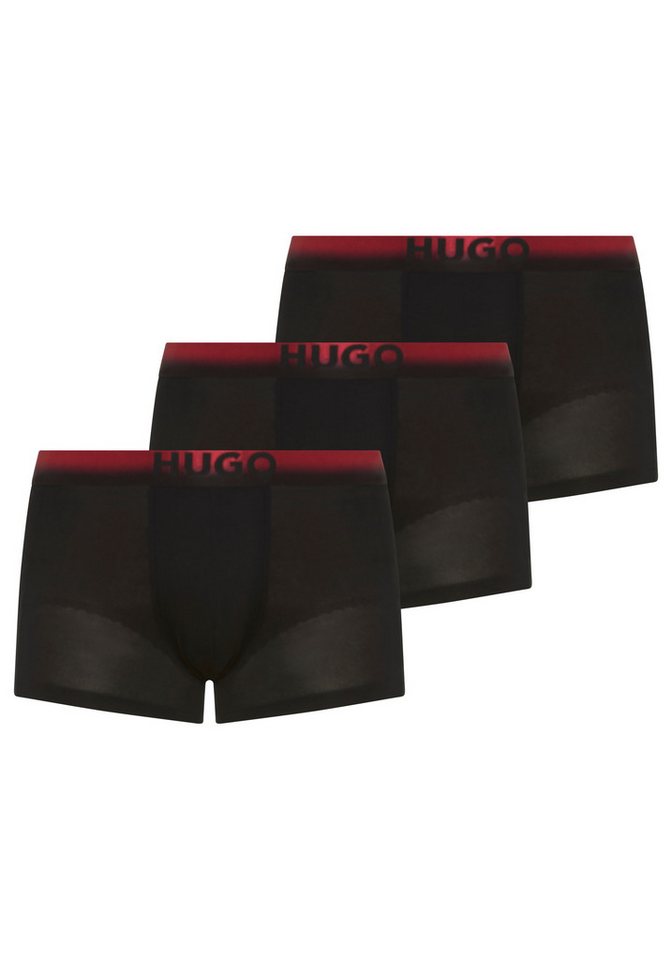 HUGO Trunk (3-St) elastischer Bund mit Sprühfärbemuster und Logo von HUGO