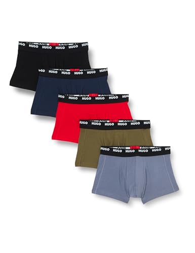 HUGO Herren Trunk Five Pack Trunk, Medium Blue425, M von HUGO BOSS