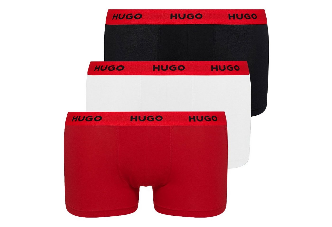 HUGO Trunk Triplet Pack (3-St., 3er Set) mit umlaufendem Markenschriftzug am Bund von HUGO