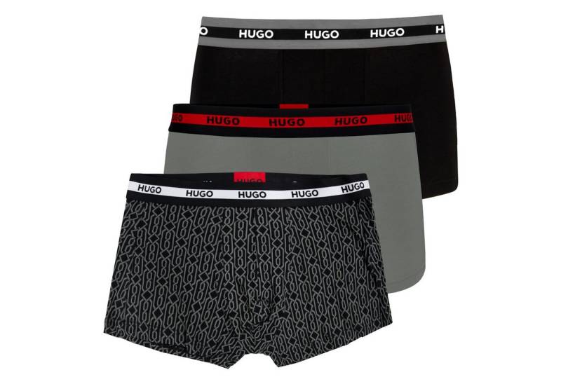 HUGO Trunk Trunk Triplet Planet Design (3-St., 3 Stück) mit umlaufendem Markenschriftzug am Bund von HUGO