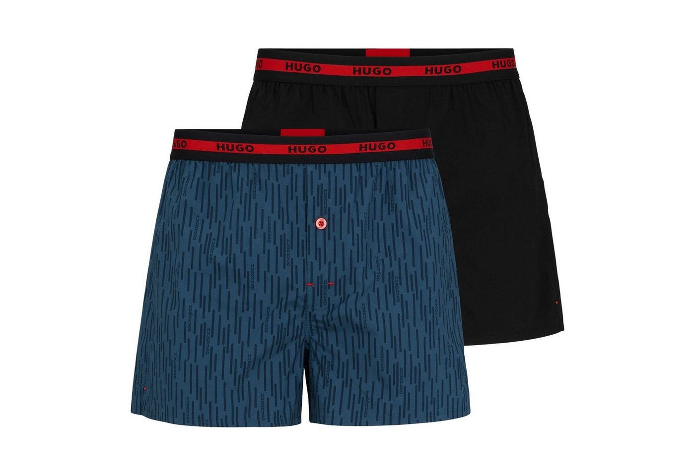 HUGO Trunk Woven Boxer Twinpack (2-St) mit Knopf von HUGO