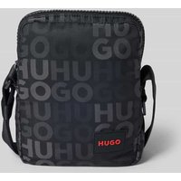 HUGO Umhängetasche mit Label-Patch Modell 'Ethon' in Black, Größe One Size von HUGO