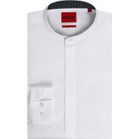 HUGO Unifarbenes Hemd mit Stehkragen und verdeckter Knopfleiste in 41 von HUGO