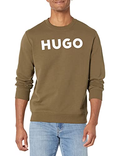 HUGO Unisex großem Logo Sweatshirt, Myrtle Green, Small von HUGO