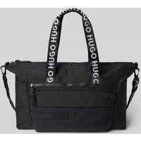 HUGO Weekender mit Label-Badge Modell 'Colyns_Holdall' in BLACK, Größe 1 von HUGO