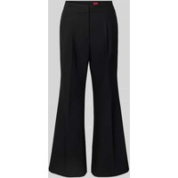 HUGO Wide Leg Stoffhose mit Viskoseanteil Modell 'HAMAIA' in Black, Größe 38 von HUGO