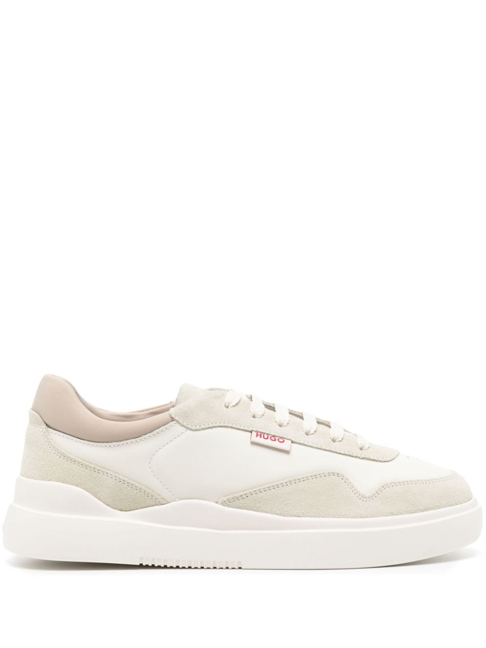 HUGO Wildleder-Sneakers mit Logo-Patch - Nude von HUGO