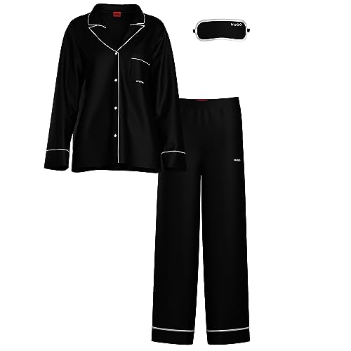 HUGO Woman Satina_Long Set, aus 100% Viscose, Black, XXL von HUGO