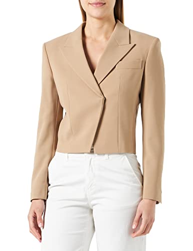 HUGO Women's Aneres Jacket, Light/Pastel Brown232, 40 von HUGO