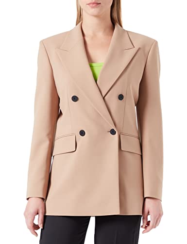 HUGO Women's Asmari Jacket, Light/Pastel Brown232, 38 von HUGO