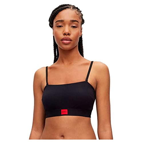 HUGO Women's Bandeau Rib Strapeless_Bra, schwarz, XL von HUGO