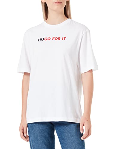 HUGO Women's Dashire_2 T-Shirt, White100, L von HUGO