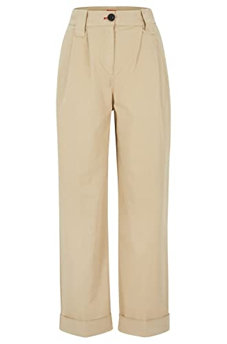 HUGO Women's Hanico-1-D Chino_Flat, Medium Beige265, 36 von HUGO