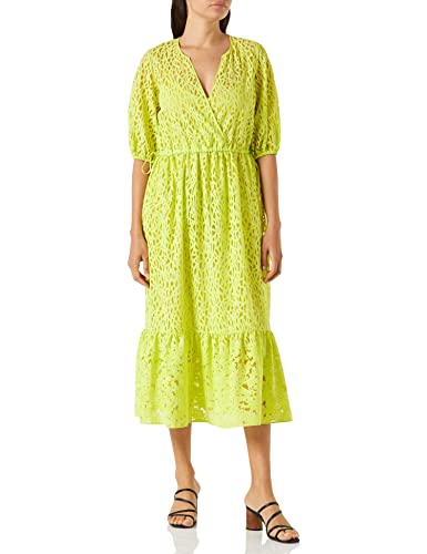 HUGO Women's Keteki Dress, Bright Yellow735, Regular fit, Gr.32 von HUGO