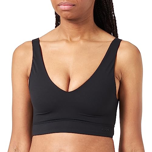 HUGO Women's LAS. Cut Bralette, Black1, M von HUGO