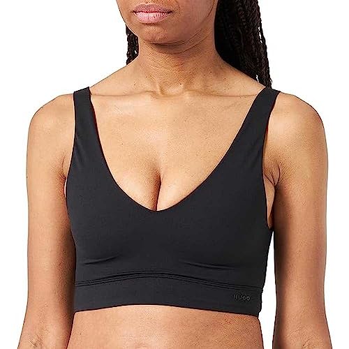 HUGO Women's LAS. Cut Bralette, Black1, S von HUGO