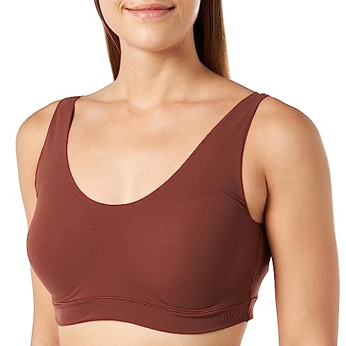 HUGO Women's Laser Cut Bralette, Medium Brown210, S von HUGO