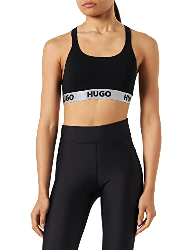 HUGO Women's Padded Sporty Logo Bralette, Black2, XL von HUGO