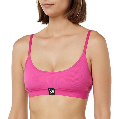 HUGO Women's Rib Bralette, Bright Pink670, L von HUGO