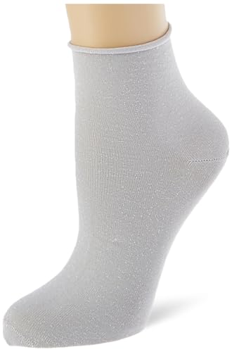 HUGO Women's SH Light Lurex W Short_Socks, Silver40, 39-42 von HUGO