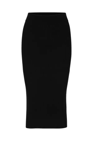 HUGO Women's Sanderine Knitted_Skirt, schwarz, L von HUGO