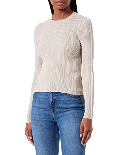 HUGO Women's Sharim Sweater, Light Beige271, XL von HUGO