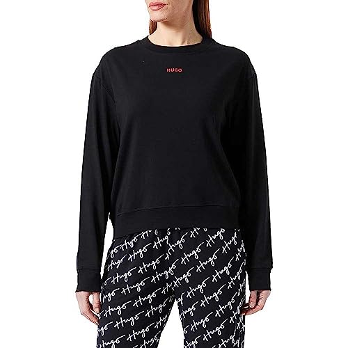 HUGO Women's Shuffle LOUNGEW_Sweatshirt, Black1, XL von HUGO