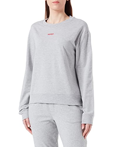 HUGO Women's Shuffle LOUNGEW_Sweatshirt, Medium Grey33, M von HUGO