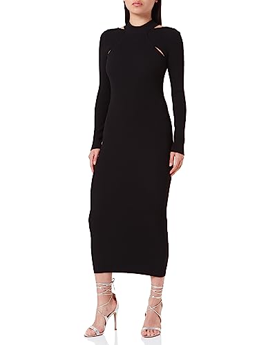 HUGO Women's Sirgin Knitted-Dress, Black1, S von HUGO