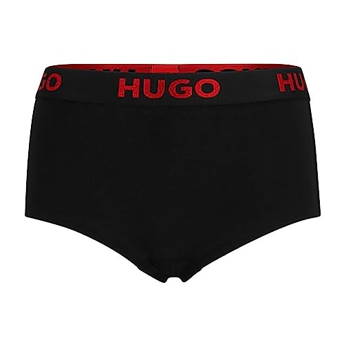 HUGO Women's Sporty Logo Boyleg, Black1, L von HUGO