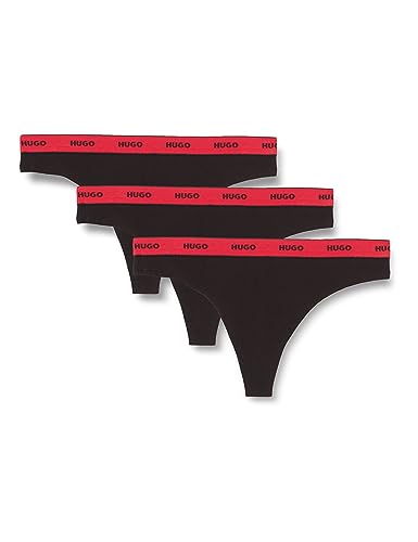 HUGO Women's Triplet Stripe Thong, Black5, S von HUGO