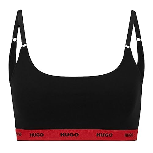 HUGO Women's Twin Stripe Bralette, Black5, M von HUGO
