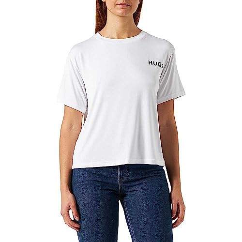 HUGO Women's Unite Pyjama_T_Shirt, White100, L von HUGO