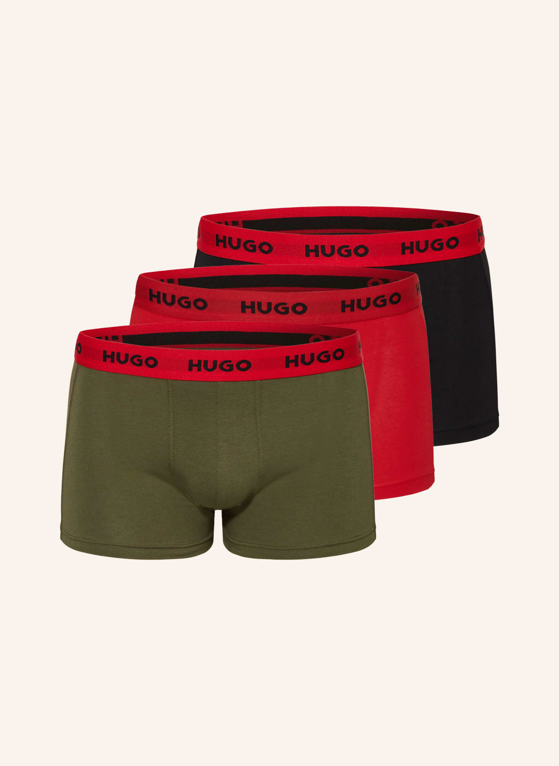 Hugo 3er-Pack Boxershorts gruen von HUGO