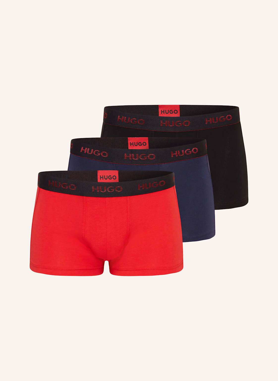 Hugo 3er-Pack Boxershorts rot Hugo 3er-Pack Boxershorts rot von HUGO
