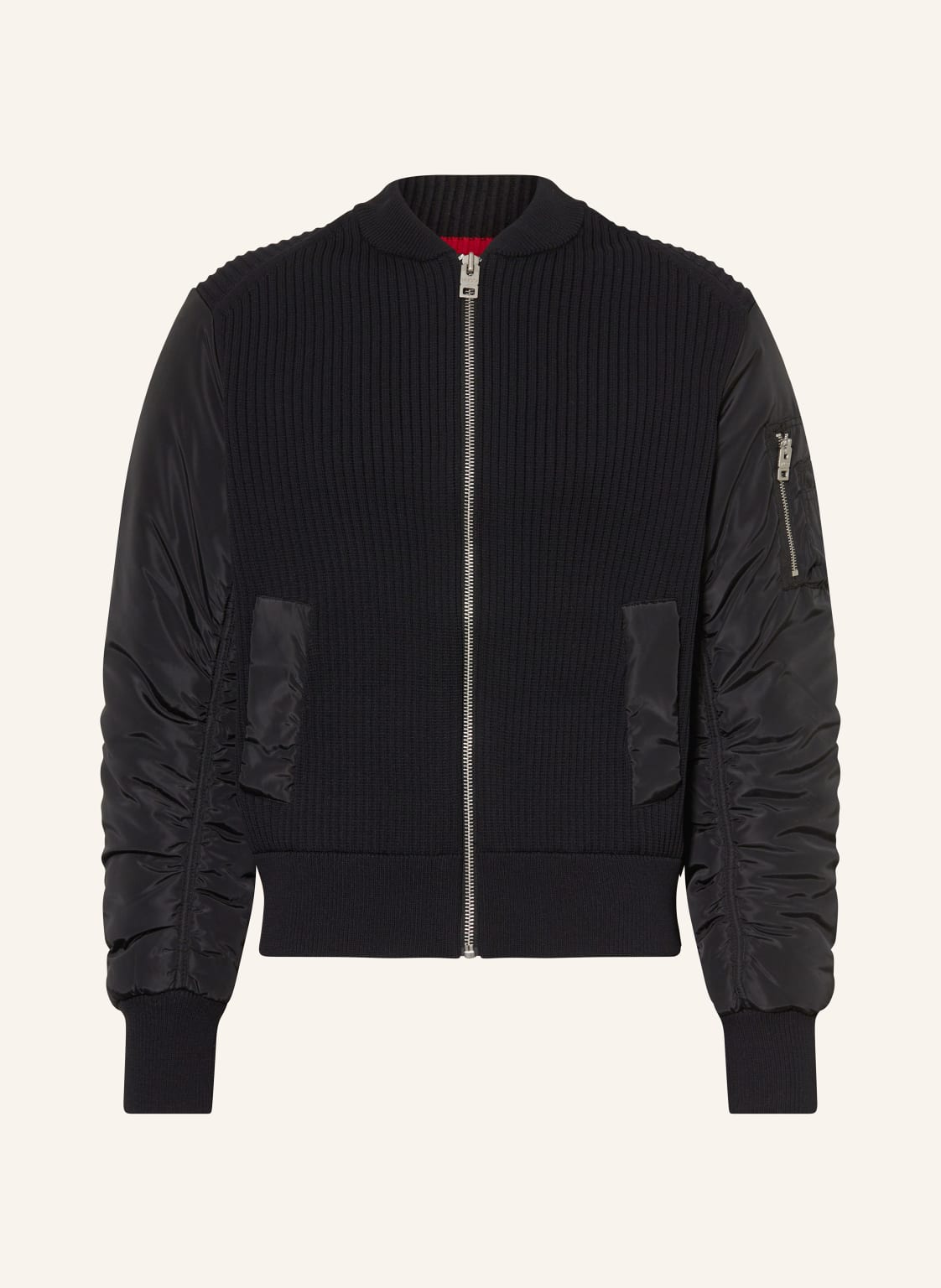 Hugo Blouson Sybrun Im Materialmix schwarz von HUGO