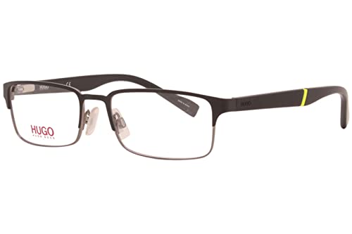 Hugo Boss Unisex Hg 0136 Sunglasses, Matt Schwarz-Dunkel Ruthenium, 53 von HUGO