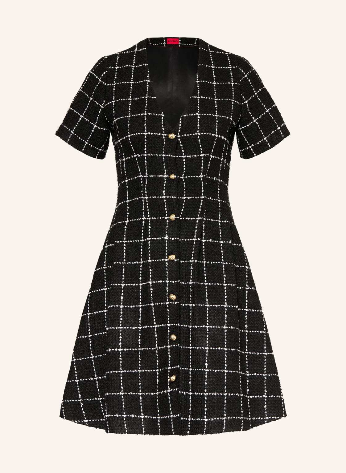 Hugo Bouclé-Kleid Kikla schwarz von HUGO