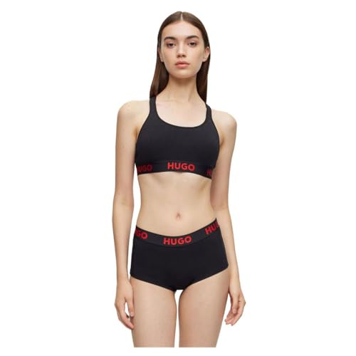 HUGO Damen Pad.red Lab Bralette, Black1, M EU von HUGO