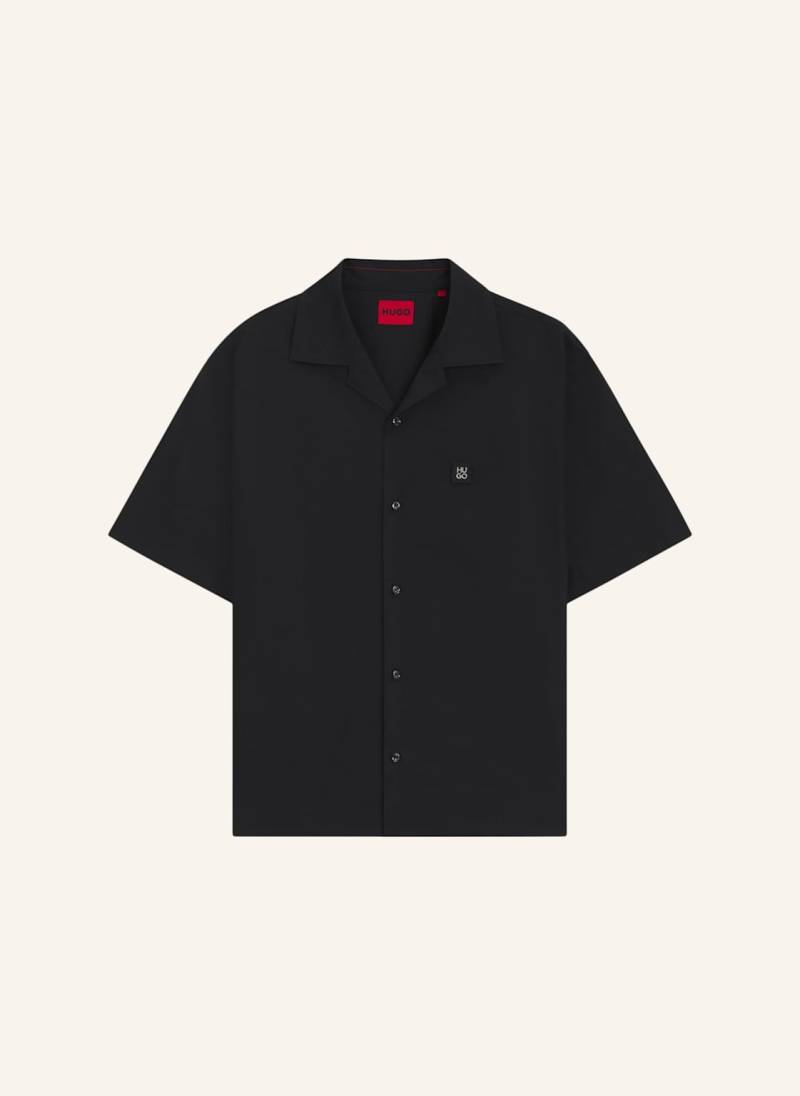 Hugo Casual Hemd Espino Oversize Fit schwarz von HUGO