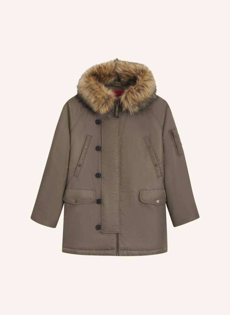 Hugo Casual Mantel makaro2541 Regular Fit grau von HUGO