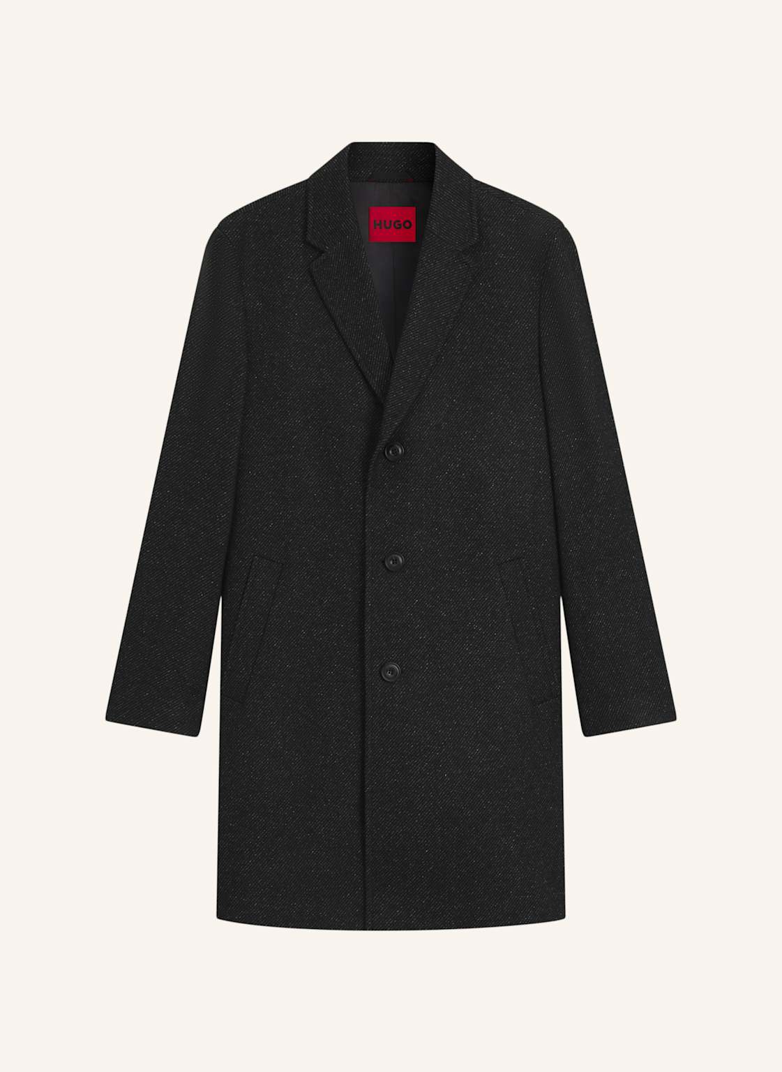 Hugo Casual Mantel malte2541 Regular Fit schwarz von HUGO