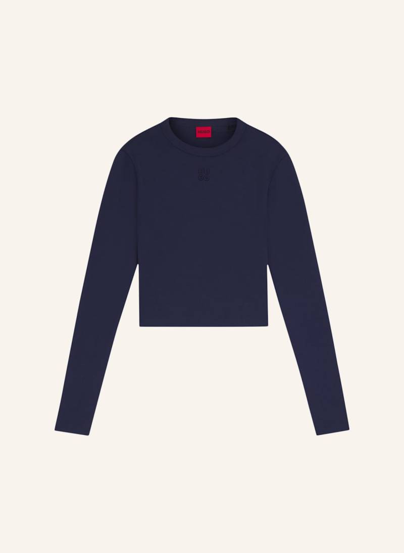 Hugo Casual Top Dafilomena_3 Slim Fit blau von HUGO