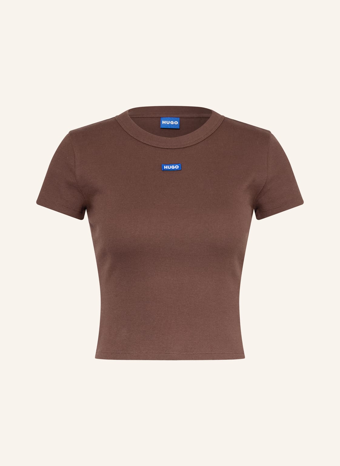 Hugo Cropped-Shirt braun von HUGO